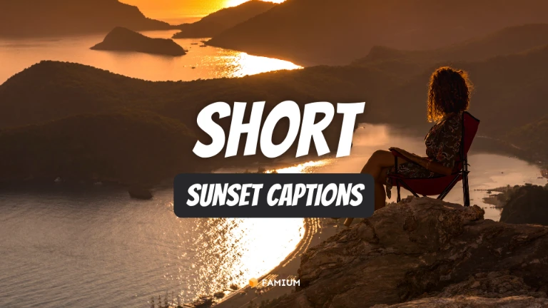 Short Sunset Captions for Instagram - Famium
